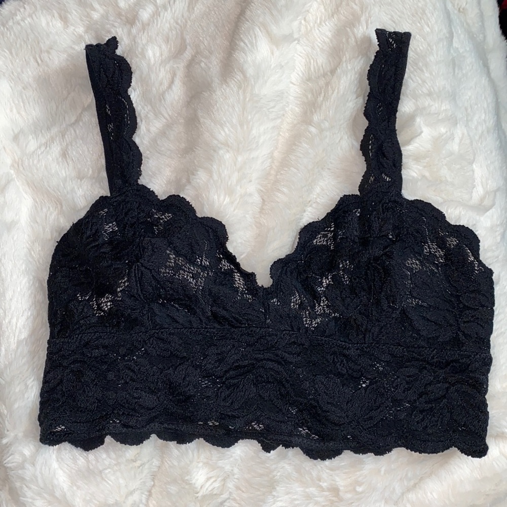 Black lace bralette